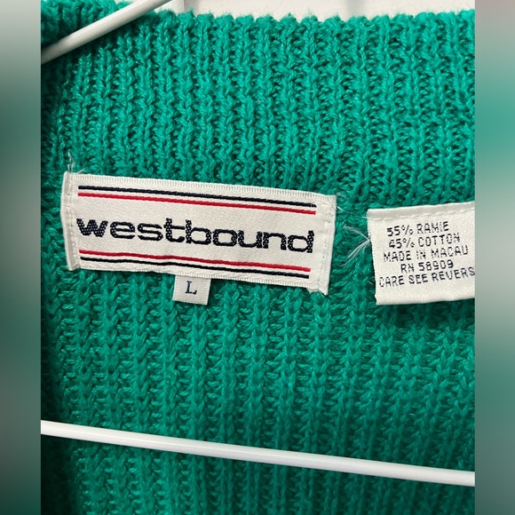 Westbound Vintage button down Knit Sweater Vest Large - Picture 4 of 6